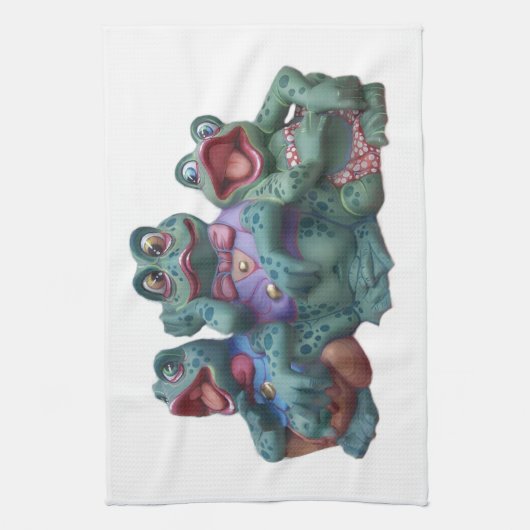 Linge De Cuisine Conception de grenouilles (Vertical)