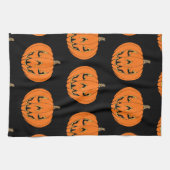 Linge De Cuisine Conception de Halloween de citrouille effrayante J (Horizontal)