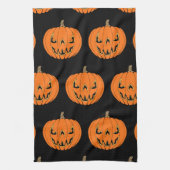 Linge De Cuisine Conception de Halloween de citrouille effrayante J (Vertical)