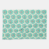 Linge De Cuisine Conception de hibou de couleur menthe sur fond de (Horizontal)