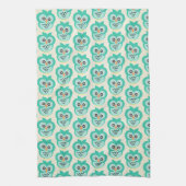 Linge De Cuisine Conception de hibou de couleur menthe sur fond de (Vertical)