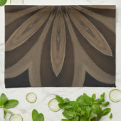 Linge De Cuisine Conception de kaléidoscope Brown rustique (Plié)