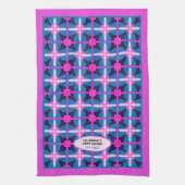 Linge De Cuisine Conception de kaléidoscope floral abstrait rose bl (Vertical)