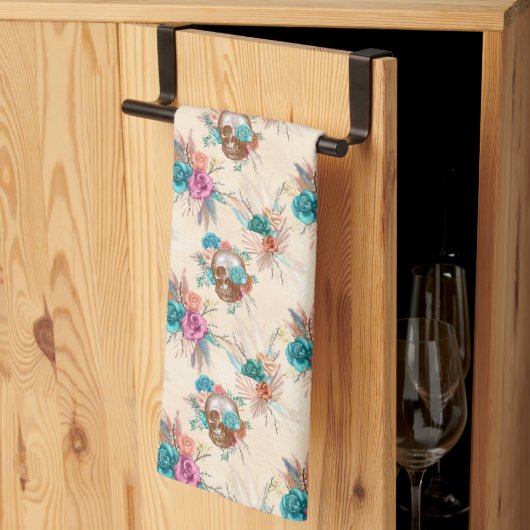 Linge De Cuisine Conception de la série Boho Skull 3 (Pliage en tiers)