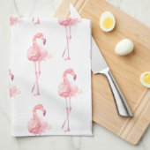 Linge De Cuisine Conception de la série de Flamants roses d'appel d (Quart Plié)