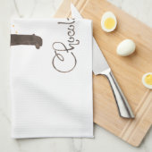 Linge De Cuisine Conception de l'aquarelle du laboratoire de chocol (Quart Plié)