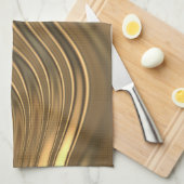 Linge De Cuisine Conception de l'éclatement de métal d'or (Quart Plié)