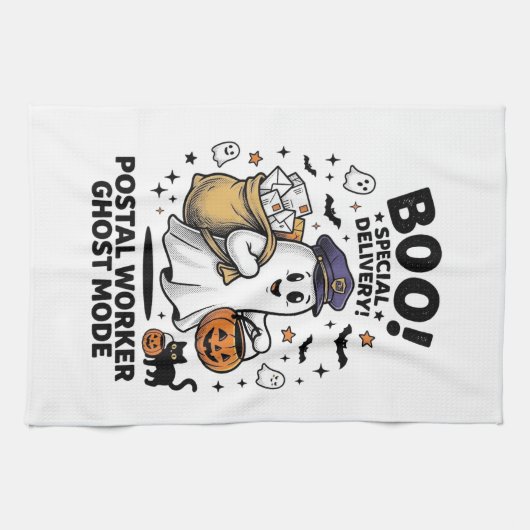Linge De Cuisine Conception de livraison d'Halloween en mode fantôm (Horizontal)
