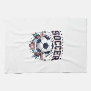 Linge De Cuisine Conception de maillot à l'emblème de football vint