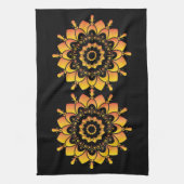 Linge De Cuisine Conception de mandala unique doré (Vertical)