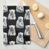 Linge De Cuisine Conception de motif d'animal ours polaire (Quart Plié)
