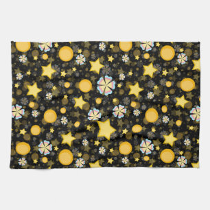 Linge De Cuisine Conception de motif de fleurs d'étoiles solaires s