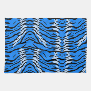 Linge De Cuisine Conception de motif de peau d'animal Tigre Bleu