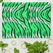 Linge De Cuisine Conception de motif de peau d'animal Tigre vert (Plié)