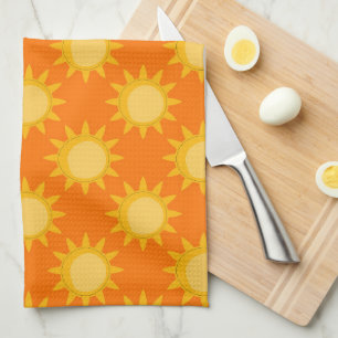 Linge De Cuisine Conception de motif de soleil ensoleillé sur orang