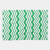 Linge De Cuisine Conception de motif en chevron zigzag blanc vert (Horizontal)