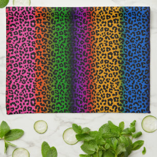 Linge De Cuisine Conception de motif imprimé animal léopard coloré