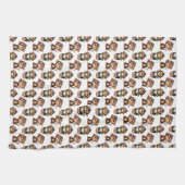 Linge De Cuisine Conception de motif singe blanc (Horizontal)