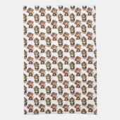 Linge De Cuisine Conception de motif singe blanc (Vertical)