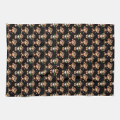 Linge De Cuisine Conception de motif singe noir  (Horizontal)