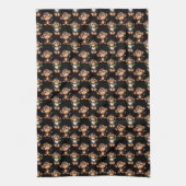 Linge De Cuisine Conception de motif singe noir  (Vertical)