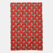 Linge De Cuisine Conception de motif singe rouge (Vertical)