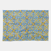 Linge De Cuisine Conception de Motif turquoise populaire (Horizontal)