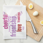 Linge De Cuisine Conception de mots positifs (Quart Plié)