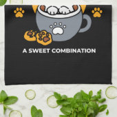 Linge De Cuisine Conception de Mug de vacances avec Cosy Cat et Paw (Plié)