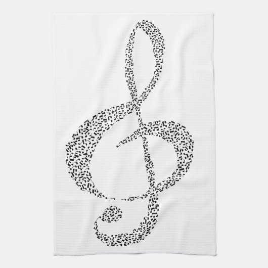 Linge De Cuisine Conception de notes musicales (Vertical)
