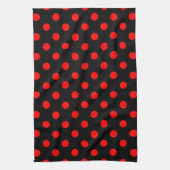 Linge De Cuisine Conception de points noirs rouges à pois (Vertical)