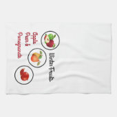 Linge De Cuisine Conception de pomme, poire et grenade (Horizontal)
