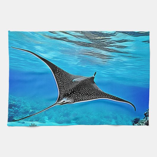 Linge De Cuisine Conception de rayons tachetés sous-marins (Horizontal)
