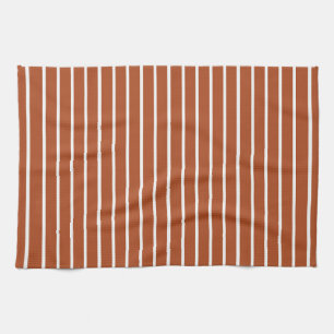 Linge De Cuisine Conception de rayures marron chocolat