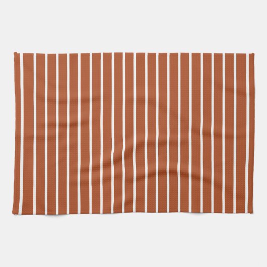 Linge De Cuisine Conception de rayures marron chocolat (Horizontal)