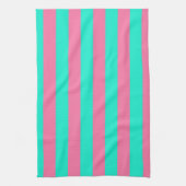 Linge De Cuisine Conception de rayures vert menthe rose (Vertical)