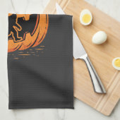 Linge De Cuisine Conception de silhouette de citrouille Halloween B (Quart Plié)