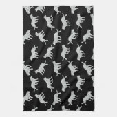 Linge De Cuisine Conception de silhouettes de chats Rétro Kitts Art (Vertical)