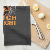 Linge De Cuisine Conception de sorcière de Halloween de pompier (Quart Plié)