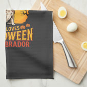 Linge De Cuisine Conception de sorcière maman Labrador Halloween_1 (Quart Plié)