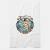 Linge De Cuisine Conception de T-shirt de chat de pêche - Chat de p (Vertical)