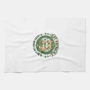 Linge De Cuisine Conception de T-shirt de chat mignon irlandais cha