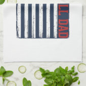 Linge De Cuisine Conception de T-shirt de drapeau de papa de baseba (Plié)