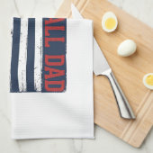 Linge De Cuisine Conception de T-shirt de drapeau de papa de baseba (Quart Plié)