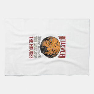 Linge De Cuisine Conception de T-shirt de Lune de Maison Hantée Hal