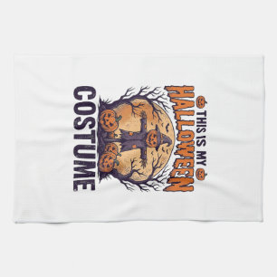 Linge De Cuisine Conception de T-shirt de sorcière de citrouille de