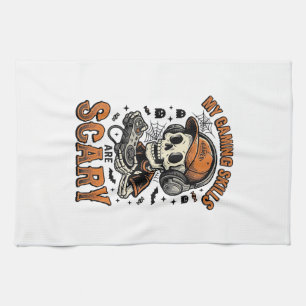 Linge De Cuisine Conception de T-shirt Halloween Vintage de squelet