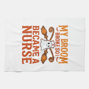 Linge De Cuisine Conception de T-shirt vintage de sorcière d'infirm
