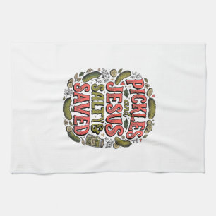 Linge De Cuisine Conception de t-shirt vintage salé Pickles et Jésu