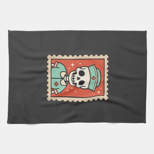 Linge De Cuisine Conception de tampon de infirmière squelette d'Hal (Horizontal)